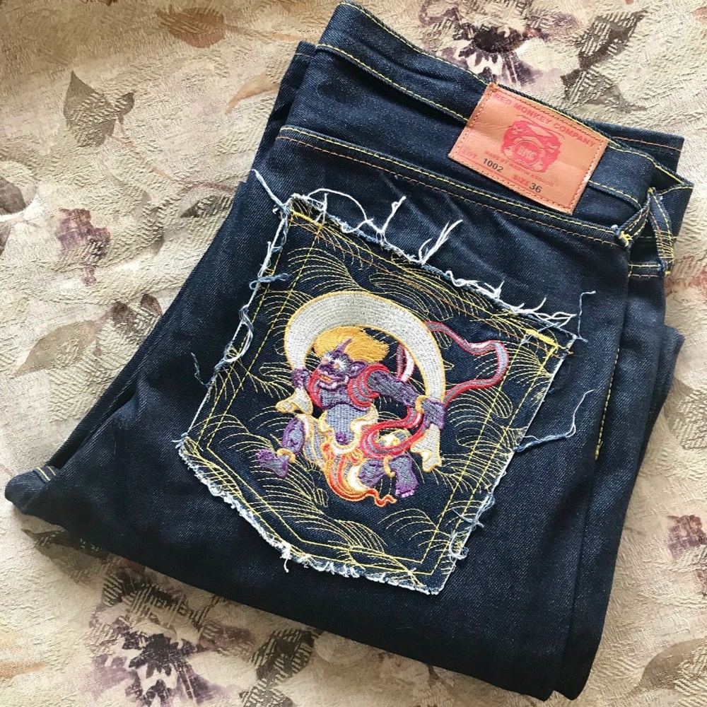 Red Monkey Men's Jeans, 36" x 35"